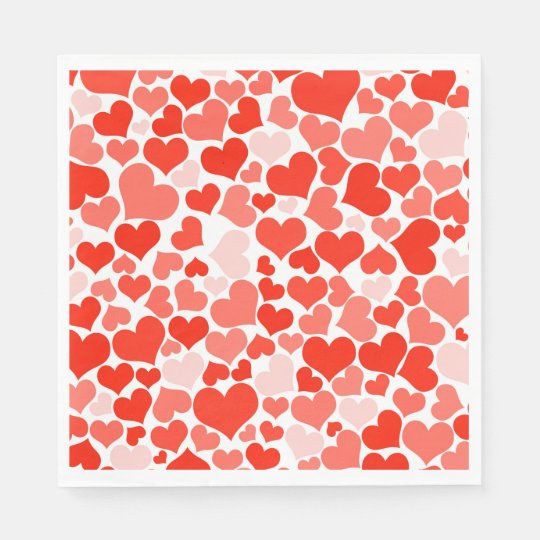 Paper Napkins-Valentine Hearts Napkins | Zazzle.com