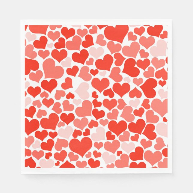 Paper Napkins-Valentine Hearts Napkins (Front)