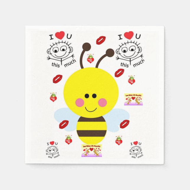 Paper Napkins Valentine's Day (Front)