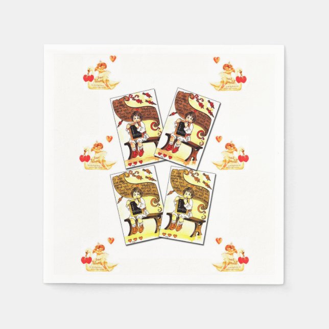 Paper Napkins Valentine's Day (Front)