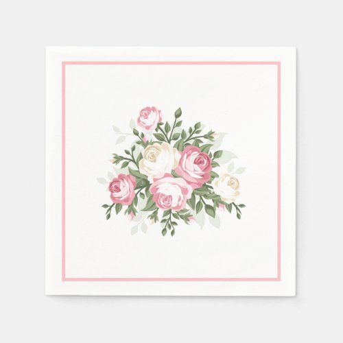 Paper Napkins_Vintage Pink Rose Napkins