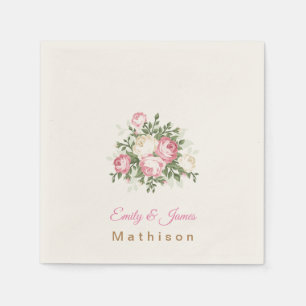 Paper Napkins-Vintage Roses Napkins