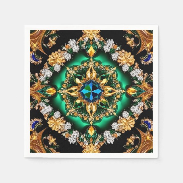 Paper napkins with Brazilian Colors Design (Front)