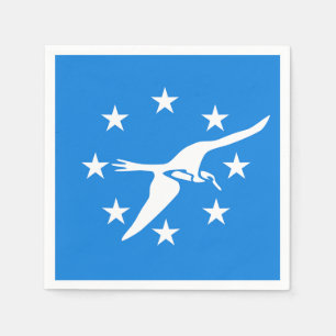 Paper napkins with flag of Corpus Christi