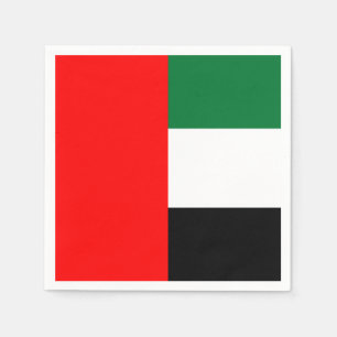 Paper napkins with flag of UAE
