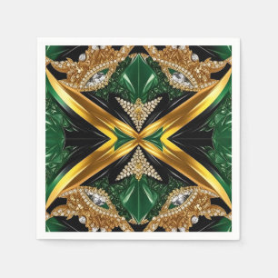 Paper napkins with Jamaican Colors Design