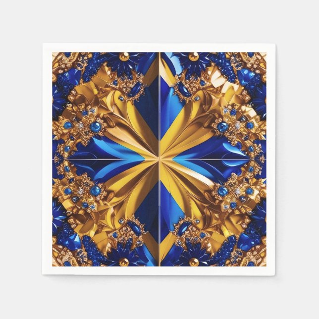 Paper napkins with Sweden Colors Design (Front)