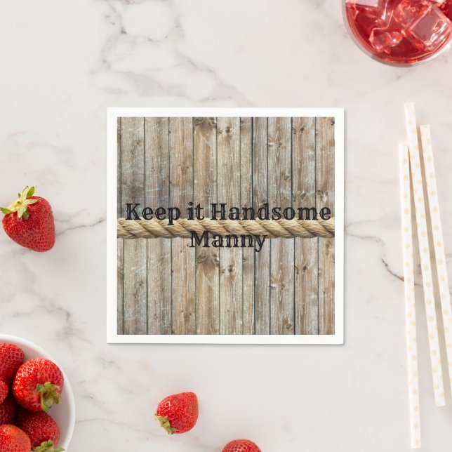 Paper Napkins, Wood Rope Napkins (Insitu)