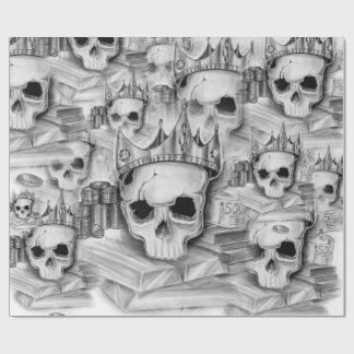 Paper of Parcel, Roll 76cm x 180 cm skull