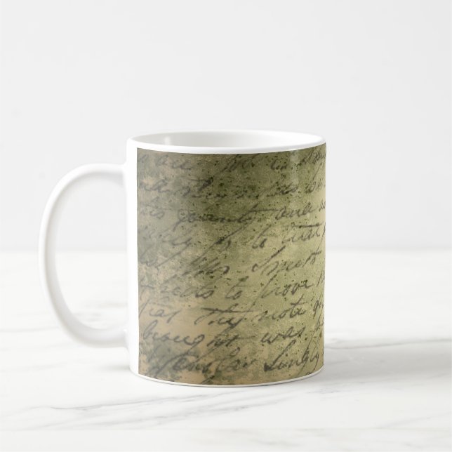 Paper old paper writing letter coffee mug (Left)
