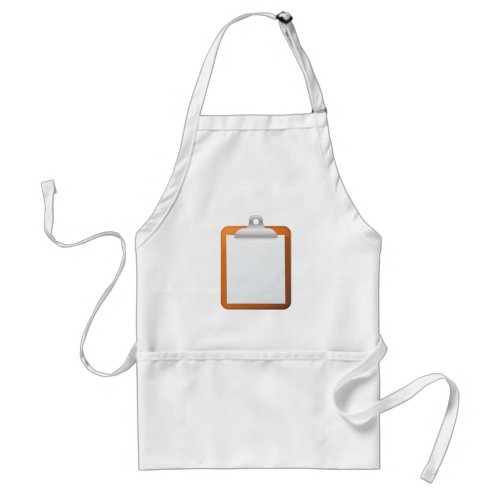 Paper On A Clipboard Adult Apron