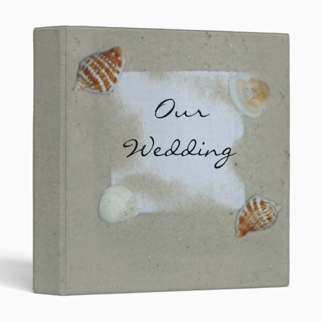 Paper on Sand with seashells Binder (Front/Spine)