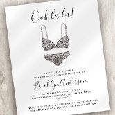 BUDGET Bridal Shower Panty Game Card