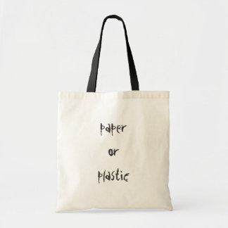 paper or plastic tote bag
