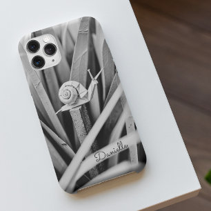 Paper Origami Snail in the Grass Monogram iPhone 16 Case