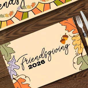 Paper pad of Friendsgiving placemats