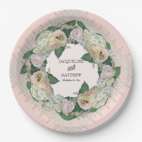 Paper Party Decor Vintage Pretty Flower Lace Doily Paper Plates