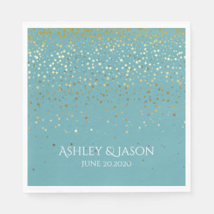 PAPER PARTY DISPOSABLE NAPKINS PETITE GOLDEN STARS