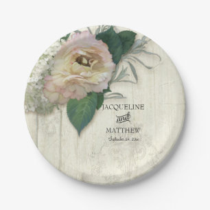 Paper Party Goods Modern Vintage Ranunculus Floral Paper Plates