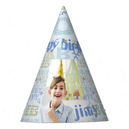 paper party hat happy birthday boy