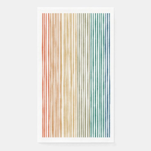 Paper Party Napkins Watercolor Rainbow Stripe