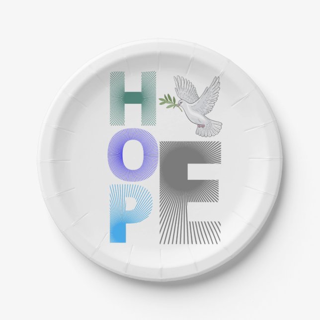  Paper & Party Plates  Hope - Christian Faith (Front)