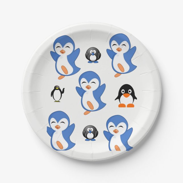 Paper Pates Penguins Plates (Front)