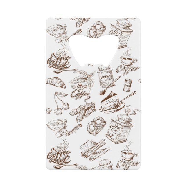 Paper pattern credit card bottle opener (Front)