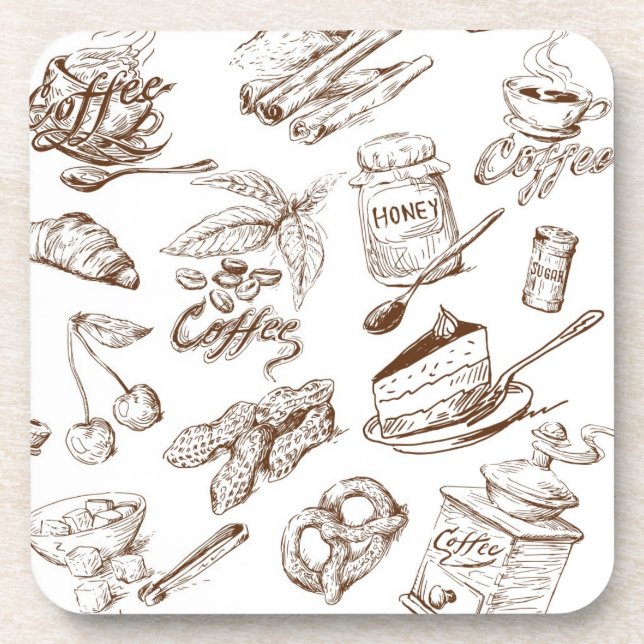 Paper pattern drink coaster (Front)