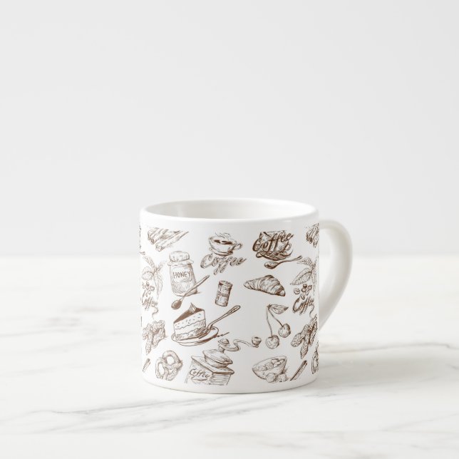 Paper pattern espresso cup (Front Right)