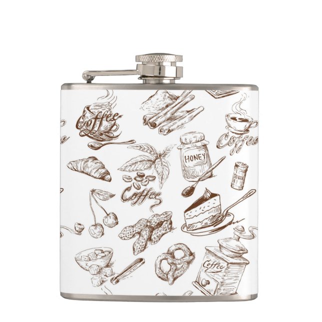 Paper pattern hip flask (Front)