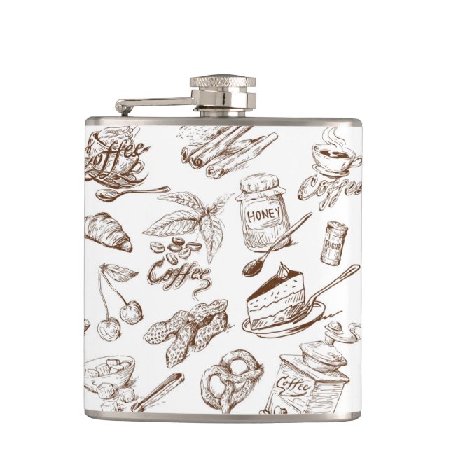 Paper pattern hip flask (Front)