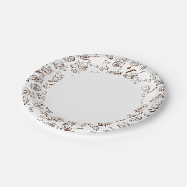 Paper pattern paper plates (Angled)
