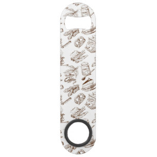 Paper pattern speed bottle opener