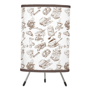 Paper pattern tripod lamp