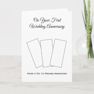 Paper Personalised 1st Wedding Anniversary Card
