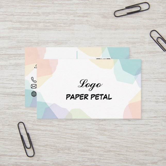  Paper Petal Business Card (Front/Back In Situ)