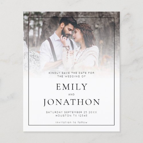 PAPER Photo Line QR Code Wedding Save The Date