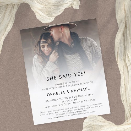 PAPER Photo Overlay Bohemian Engagement Party