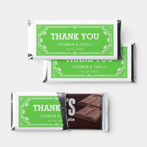 Paper Picado Colorful Mexican Wedding Hershey Bar Favors
