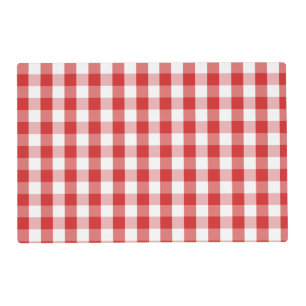 Paper Placemat-Red Checkers Placemat