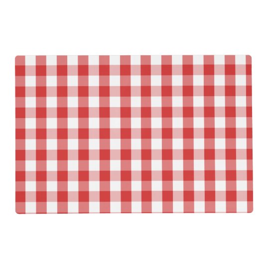 Paper Placemat-Red Checkers Placemat | Zazzle.com