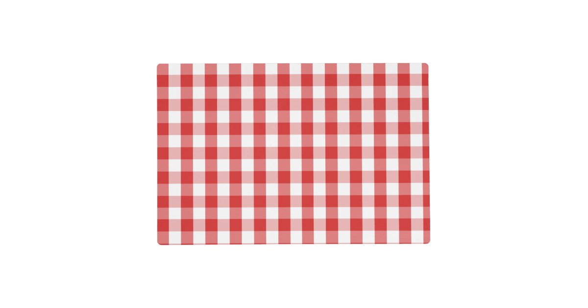 Paper Placemat-Red Checkers Placemat | Zazzle