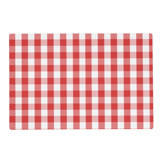 Paper Placemat-Red Checkers Placemat (Front)