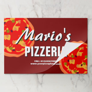 Paper placemats for pizzeria pizza restaurant 