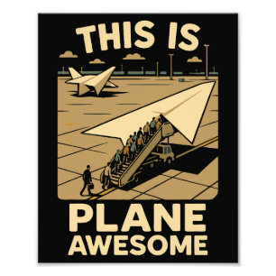 Paper Plane Boarding Humor Paper Airlines Photo Print
