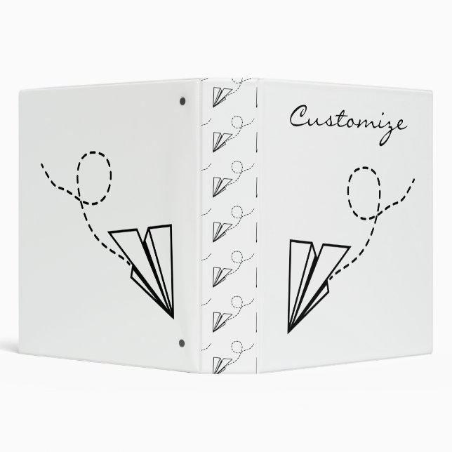 Paper Plane Flying Thunder_Cove 3 Ring Binder (Background)