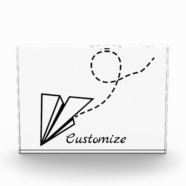 Paper Plane Flying Thunder_Cove Acrylic Award (Front)