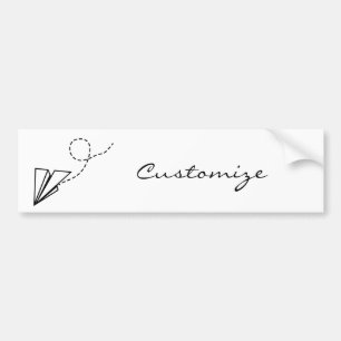 Paper Plane Flying Thunder_Cove Bumper Sticker