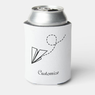 Paper Plane Flying Thunder_Cove Can Cooler
